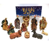 SET 11 STATUINE PRESEPIO MEDIE COLORATE 15/11 CM