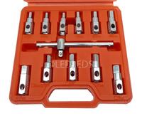 SET 11PZ DI CHIAVI BUSSOLA PER TAPPI SCARICO OLIO TRIANGOLO ESAGONALE QUADRATO