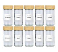 Set 12 Barattoli Portaspezie con Dosatore e Etichette Organizer da Cucina