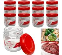 Set 12 Barattoli Vetro Barattolini Ermetici Multiuso Concentrato Pomodoro Pesto