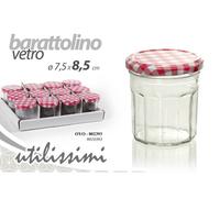 SET 12 BARATTOLINI IN VETRO CONTENITORE CONSERVE ALIMENTI 7,58,5 CM OYO-802393
