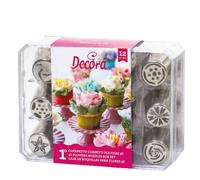 Set 12 Beccucci cornetti per fiori diretti 3D in acciaio inox - Cofanetto 1