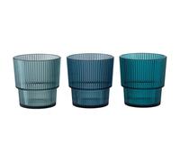 Set 12 Bicchiere acqua 300 ml azzurro, in plastica PS, Shades of Ocean, Unico