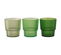 Set 12 Bicchiere acqua 300 ml verde, in plastica PS, Shades of Green, Unico