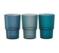 Set 12 Bicchiere bibita 420 ml azzurro, in plastica PS, Shades of Ocean, Unico