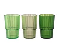 Set 12 Bicchiere bibita 420 ml verde, in plastica PS, Shades of Greenery, Unico