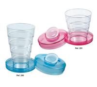 Set 12 Bicchiere Tascabile Richiudibile con Portapillole