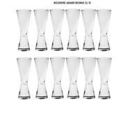 Set 12 Bicchieri BICONIC Borgonovo 13 maro Liquore Vetro Bar Professionale