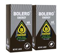 SET 12 BOLERO bustine da 7 grammi energy Kiwi Lime Cucumber Preparato istantaneo per Bevande con Stevia e Vitamina C e Senza Zucchero