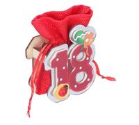 Set 12 bomboniere in legno con sacchetto portaconfetti per compleanno 18 anni