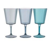 Set 12 Calice 400 ml azzurro, in plastica PS, Shades of Ocean, Unico
