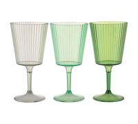 Set 12 Calice 400 ml verde, in plastica PS, Shades of Greenery, Unico