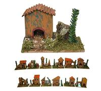 Set 12 Casette Presepe Piccole CASOLARI RUSTICI Colorate Miniatura Box assortite 8,5x5x h. 6,5 Centimetri presepio Napoletano Decorazione Natalizie VARI COLORI