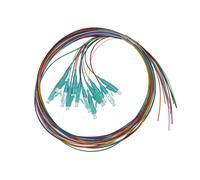 SET 12 CAVI PIGTAIL FIBRA OTTICA COLORATI CONNETTORI LC OM3 SIMPLEX 2 MT