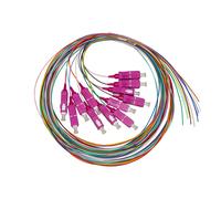 SET 12 CAVI PIGTAIL FIBRA OTTICA COLORATI CONNETTORI SC OM4 SIMPLEX 2 MT