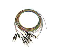 SET 12 CAVI PIGTAIL FIBRA OTTICA COLORATI CONNETTORI ST OM3 SIMPLEX 2 MT