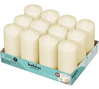Bolsius Candele basiche per Decorazione, Cera, Avorio, Dimensione Cero Singolo: h 11.8 cm Ø5.8cm, 12 unità