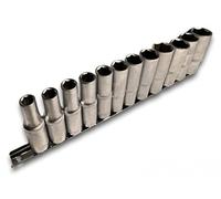 Set 12 Chiavi a Bussola Esagonali da 10 a 24 mm Con Attacco Quadro da 1/2"