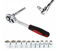 SET 12 CHIAVI BUSSOLA ESAGONALI 1/2 CRICCHETTO BUSSOLE REVERSIBILE 8-24MM