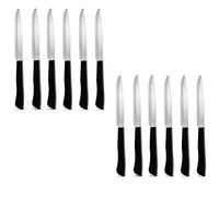 Set 12 Coltelli Bistecca e Pizza Professionale Lama Seghettata in Acciaio Inox
