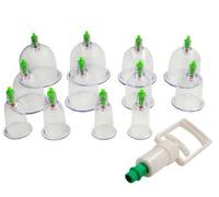 Set 12 Coppette per Massaggio Sottovuoto con Ventose Coppettazione Anticellulite