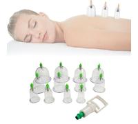 Set 12 Coppette per Massaggio Sottovuoto con Ventose Coppettazione Anticellulite
