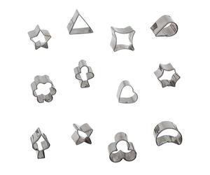 Set 12 Cutters Tagliapasta in acciaio inox forme assortite