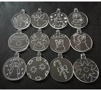 Set 12 DECORAZIONI NATALIZIE PER ALBERO DI NATALE Palla di Natale Babbo Natale