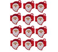 Set 12 Ferma tovaglioli Anelli Legatovagliolo con Babbo Natale rosso Decorazione Natalizia Tavola Elegante Natalizio per Cena, Pranzo, Feste