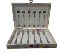 Set 12 Forchettine per Dolce Frutta Inox 18/10 15cm Made in Italy