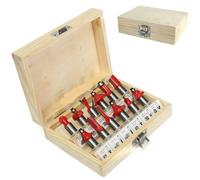 SET 12 FRESE FRESA PER LEGNO PER SCANALARE RIFILARE SANALATURE FRESATRICE 6,35mm