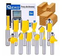 Set 12 Frese per Legno con Gambo 8mm in HSS con Custodia in Legno Professionale