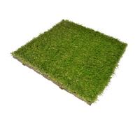 Set 12 Greenplate Piastrelle Modulari in Plastica con Erba Sintetica 37,7 x 37,7 cm