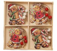 Set 12 Ornamenti Stilizzato Set 12 Ornamenti Stilizzato Set(E) | Colore vivace, dimensioni 14x14x2cm, incisioni dettagliate, tradizionale, per decorazione unica