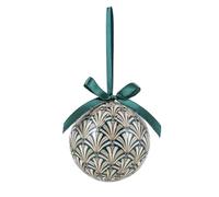 Set 12 Palline di Natale Art Deco Palme Verdi Ø 7,5 cm