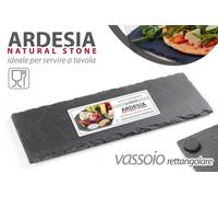 SET 12 PEZZI ARDESIA NATURAL STONE VASSOIO RETTANGOLARE 4010CM