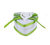 SET 12 PEZZI BOMBONIERA BOMBONIERE COFANETTO CUORE VERDE INVITO PORTACONFETTI
