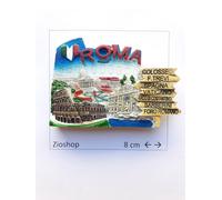 SET 12 PEZZI Calamita Magnete Frigo Souvenir Roma Indicazioni Monumenti Fridge