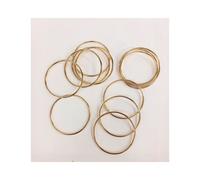 SET 12 PEZZI CERCHIO METALLO COLORE ORO DIAM. 6,5 CM BOMBONIERA FAI DA TE