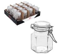 Set 12 Pezzi Contenitore Barattolo In Vetro Con Coperchio Barattolini 90 ml