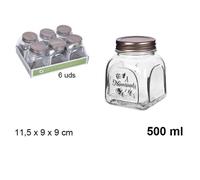 Set 12 Pezzi Contenitore Barattolo In Vetro Con Coperchio Multiuso 250 Ml Cucina