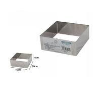 SET 12 PEZZI FORME FORMINA STAMPI PER DOLCI TORTE BISCOTTI QUADRATI 10X4CM 60412