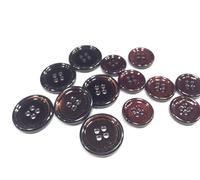 set 12 pezzi madreperla uomo 4 fori bottoni alta moda per giacca marrone scuro