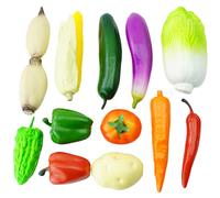 Set 12 Pezzi Modelli di Verdure per Uso Educativo per Arredamento Casa e Foto