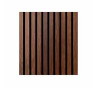 Set 12 Pezzi Pannelli Decorativi In MDF 60x60 Fonoassorbenti Listelli Noce
