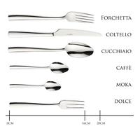 Set 12 pezzi Pintinox VILLA posata in acciaio Inox 18/10 spessore 2,5mm