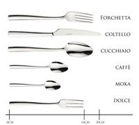 Set 12 pezzi Pintinox VILLA posata in acciaio Inox 18/10 spessore 2,5mm