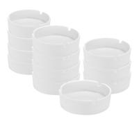 12x Posacenere in plastica Bianca dal Design Semplice,portacenere Portatile, posacenere per privati e Gastronomia, Bar Pub,Ristorante, (12 Pezzi)