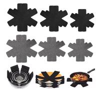 Set 12 Pezzi Separatori Pentole - 26CM 35CM 38CM - Proteggi Pentole e Salvapadelle -pentola in ghisa - Perfetti per Pentole e Padelle Antiaderenti in Acciaio Inox, Ghisa, Ceramica (Grigio+Nero)