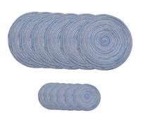 Set 12 Pezzi Tovagliette Rotonde Sottobicchieri per Tavolo da Pranzo Cucina Tavo